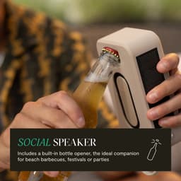 House of Marley Roots Solar bluetooth speaker - Draadloze compacte speaker - Ingebouwde Flesopener - Solar Powerbank - Waterproof - 19 uur Batterijduur - Gemaakt van Duurzame Materialen - Cream — thumbnail 10