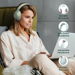 PowerLocus P3 - Bluetooth Koptelefoon – Draadloos – Over-ear – 50 uur batterijduur – Microfoon – Mint — thumbnail 6