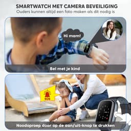 Rock&Rose 4G GPS Horloge Kind - Inclusief Simkaart - SOS Functie - Kinder Smartwatch - Kinderhorloge Meisje/Jongen Smartwatch - Smartwatch Kinderen - Zwart — thumbnail 7