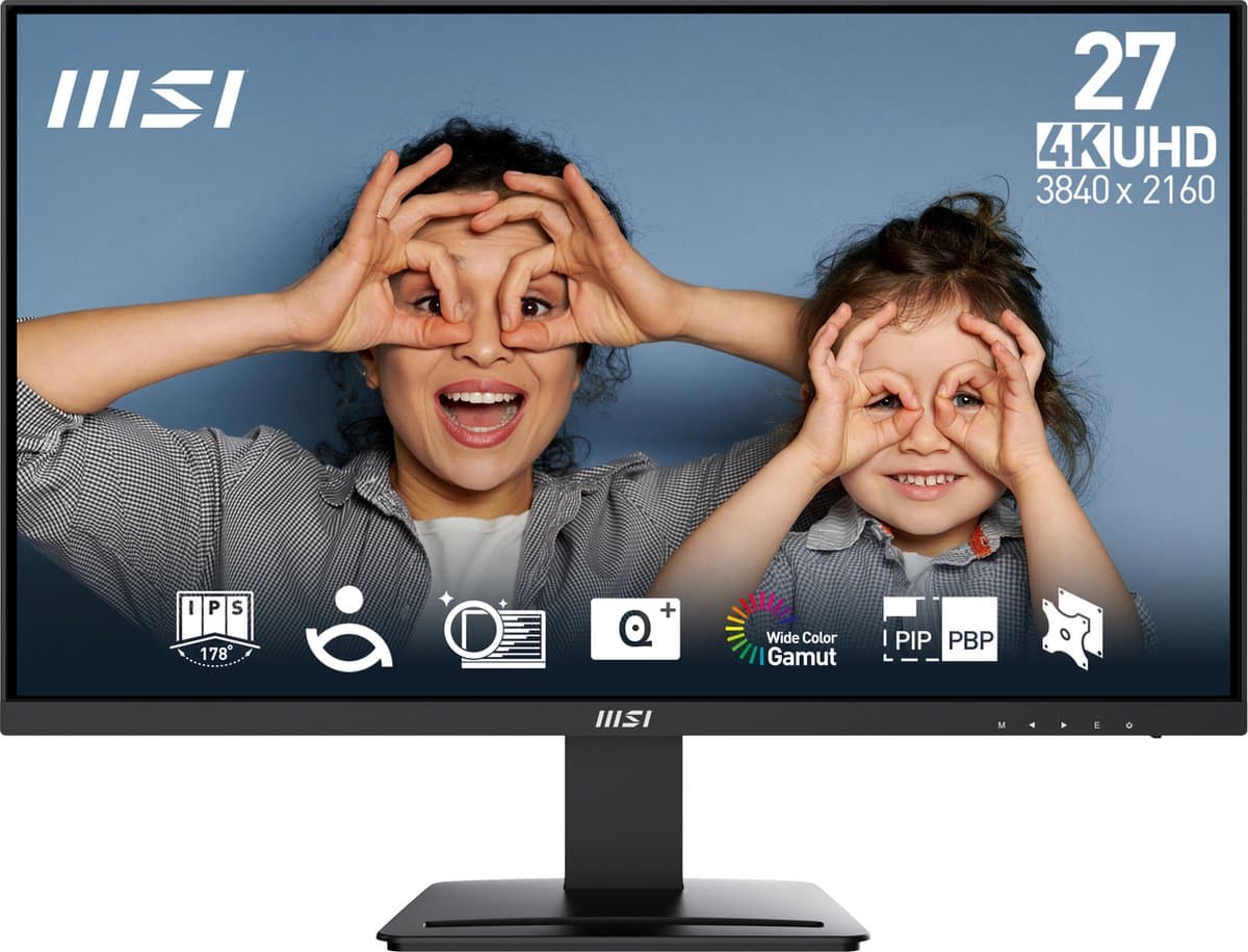MSI Pro MP273U - 4K UHD Monitor - 60Hz - 27 inch - Speakers — afbeelding 1