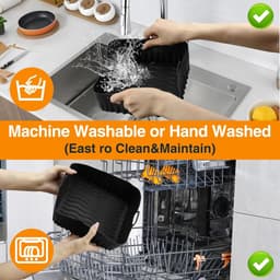 28 stuks Airfryer-accessoires, accessoireset Geschikt voor Philips Dual Basket Airfryer 3000/5000 serie (6 l/3 l), Dual Easy 5,2 l/3,1 l, siliconen vormen, grillrooster, bakvorm, keuken — thumbnail 5