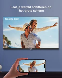 TuTu Google TV - LED HD - 32 Inch/82 cm - Frameless Design - Tripple Tuner DVB-T/T2/S/S2/C - HDMI x3, USB x2, CI+ - Geassembleerd in Eindhoven - TUG32HQ1 — thumbnail 9