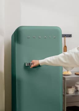 CREATE - Koelkast in retrostijl - Sage - Handvat Zilver - FRIDGE RETRO 281L — thumbnail 6