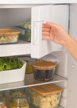 CREATE - Koelkast in retrostijl - Zwart - Handvat Terracotta - FRIDGE RETRO 281L — thumbnail 6