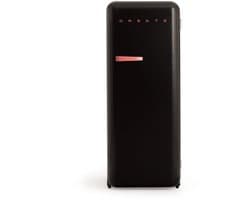 CREATE - Koelkast in retrostijl - Zwart - Handvat Terracotta - FRIDGE RETRO 281L