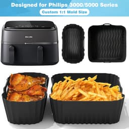 YONO Accessoires Set - geschikt voor Philips Dual Basket Airfryer - 5000 - 3000 series - 18in1 — thumbnail 5