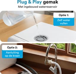 Joula Mini Vaatwasser met Waterreservoir - 8 Wasprogramma's - 5 Couverts - Kleine Smalle Vrijstaande Afwasmachine - Camping - Wit — thumbnail 10