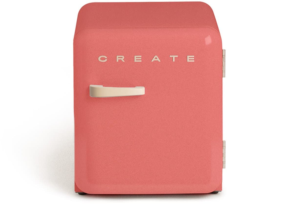 CREATE - Koelkast in retrostijl - Terracotta - Handvat Zand - FRIDGE RETRO 48L — afbeelding 1