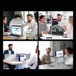 Virello® OneCable 14’’ - Portable Quad Monitor - Inclusief Beschermhoes - Draagbaar Beeldscherm - Draagbare Monitor - Full HD - IPS - Grijs — thumbnail 6