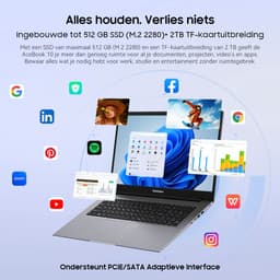 Blackview AceBook 10 Laptop - 18,5 inch Full HD - 16 GB DDR4 - 512 GB SSD Intel N150 - WiFi 6 Windows 11 Pro Notebook - Intel® Graphics - Grijs — thumbnail 4