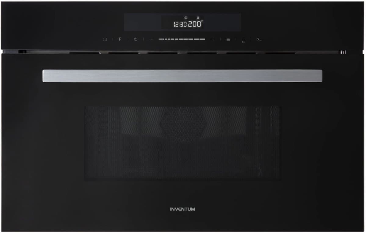 Inventum IMC3834GT - Inbouw combi-oven - Hetelucht - Magnetron - Grill - 34 liter - 38 cm hoog - Tot 220 graden - Zwart/RVS — afbeelding 1