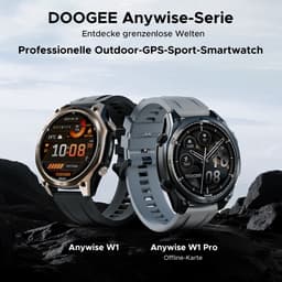 DOOGEE Anywise W1 Pro -Militair smartwatch-AI spraakbesturing-5ATM-Dual band GPS-Offline kaarten-170 sportmodi-1,43 inch AMOLED-Fitnesstracker-Bellen en gebeld worden-18 dagen extra lange batterijduur-Zaklamp-Geschikt voor Android en iPhone — thumbnail 7
