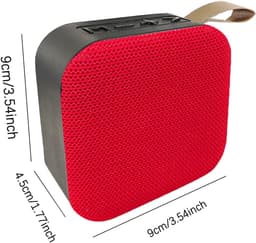 Mini Wireless Speaker - Draagbare Mini Bluetooth Speaker - Draadloze Luidspreker Waterdichte Stereo Sound Draadloze Luidspreker - Met Handvat - 4.2 Bluetooth Speaker - Geschikt voor feesten, thuis, buiten, reizen - Rood — thumbnail 6
