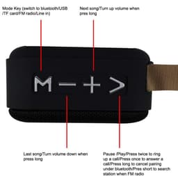 Mini Wireless Speaker - Draagbare Mini Bluetooth Speaker - Draadloze Luidspreker Waterdichte Stereo Sound Draadloze Luidspreker - Met Handvat - 4.2 Bluetooth Speaker - Geschikt voor feesten, thuis, buiten, reizen - Rood — thumbnail 5