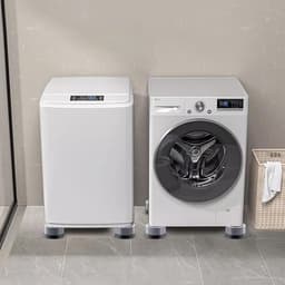 Wasmachine dempers - 8 stuks - Wasmachine Verhoger - Stapelbaar - demper Pads - Antislipmatjes - Wasdroger Verhoger - Geluidsdemper Wasmachine - geschikt voor wasmachine en wasdroger — thumbnail 3