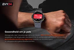 Evy24 Smartwatch GPS 48mm - Sporthorloge Heren en Dames - Belfunctie - Waterdicht - Hartslagmeter - Stappenteller - 2 Bandjes - iOS en Android - Zwart — thumbnail 7