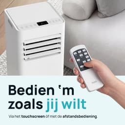 MOA Mobiele Airco - 7.000 BTU - 3-in-1 - Met Afstandbediening - Tot 22m² - Airconditioner met Ontvochtigingsfunctie - Raamafdichtingskit - Wit — thumbnail 7