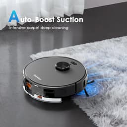 Teendow D65S MAX Robotstofzuiger - 70 dagen automatisch legen - 6000 Pa zuigkracht - 220 minuten gebruiksduur - 4 vermogensstanden - Zwart — thumbnail 2