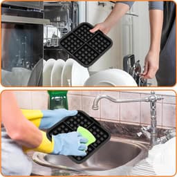 4 stuks Air Fryer Accessories - geschikt voor Philips Airfryer Dual Basket 3000 Series NA350 - Includes Waffle Mold Accessories en Bakplaat - grijs — thumbnail 6