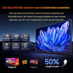Blackview Table 10 Portable Monitor - 23,8 Inch Full HD Draagbare monitor - Draagbaar scherm met USB-C & HDMI - Plug & Play — thumbnail 6
