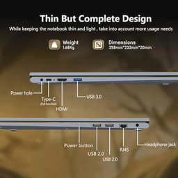 39.6 cm (15.6 inches), 2 in 1 laptop, Ryzen 3 3200U, processor, 16 GB RAM, 512 GB SSD, laptop, PC, 1080p laptop, RJ45, type C, USB 3.0, ultra-thin and lightweight — thumbnail 4