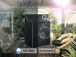 Hoes voor wasmachine en droger, beschermhoes voor wasmachine met bovenlader, stof- en waterdicht, ritssluiting voor eenvoudig gebruik, geschikt voor de meeste wasmachines met voorlader (zwart). — thumbnail 4