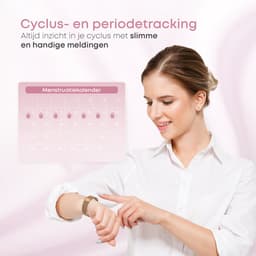Norva - Smartwatch voor Dames - Geschikt voor elke smartphone - Slaapmonitor - Bellen - Muziek - Lange batterijduur - 100+ Sportmodi - Dames horloge - Incl. extra bandje — thumbnail 6