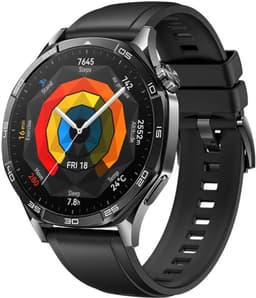 HUAWEI WATCH GT5 46mm Zwart Fluoroelastomeer Horlogeband - golf en 40 meter duiken Verbeterd 24/7 gezondheidsbeheer - Tot 2 weken batterijduur - Compatibel met iOS & Android — thumbnail 14
