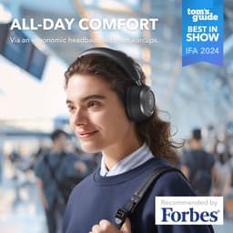 Soundcore Space One Pro by Anker - Draadloze Over-ear Koptelefoon Zwart - Headphones - Active Noise Cancelling, Multipoint Connection, 60 uur Accuduur, Bluetooth 5.3, LDAC, Hi-Res Certified, klein opvouwbaar — thumbnail 5