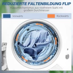 HOMCOM Wasdroger Roestvrij staal, ABS 48L x 40B x 56H cm Wit — thumbnail 6