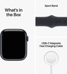 Apple Watch Series 8 - 4G- 45mm - Middernacht Aluminium — thumbnail 7