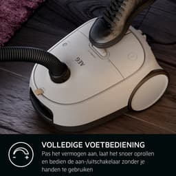 AEG AB61H6SW Allergy 6000 - Stofzuiger met zak - Parketborstel - Dierenhaar - Hepa filtratie - Mini turboborstel - Parketzuigmond - Vacuum cleaner - Alle vloetypen - Wit - 650 watt - Lang snoer 12m bereik - Compact design - 5 extra accessoires — thumbnail 22