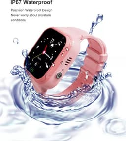 WyWiS®  Smart Watch Kinderen Roze + Simkaart - GPS Horloge Kind - 4G Videobellen -Spatwaterdicht - IP65 - SOS - GPS Tracker -Voice Chat - Alarm Klok -  GEO Fencing — thumbnail 3