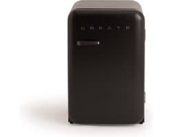 CREATE - Koelkast in retrostijl - Zwart - Handvat Zwart - FRIDGE RETRO 107L