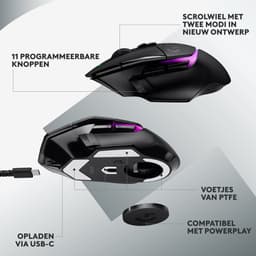 Logitech G502 X Plus - Draadloze Gaming Muis - Rechtshandig - Optisch - RGB - Zwart — thumbnail 10