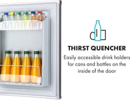 Klarstein Minibar Mini Koelkast voor Kamer, 33 L Mini Koelkast voor Dranken & Cosmetica, Kleine , Kleine en Stille Koelkast, Verstelbare Plank, Skincare Koelkast 5–15 °C - 25 dB - voor Hotelkamer voor Partykelder - Compact — thumbnail 11