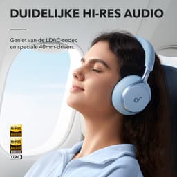 soundcore Space One by Anker - Draadloze Over-ear Koptelefoon - Headphones - Active Noise Cancelling, Multipoint Connection, 55 uur accuduur, Bluetooth 5.3, LDAC, Hi-Res Certified — thumbnail 4