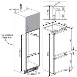 Beko BCHA275K4SN | inbouw koelvriescombinatie | 178 cm | Sleepdeur — thumbnail 3