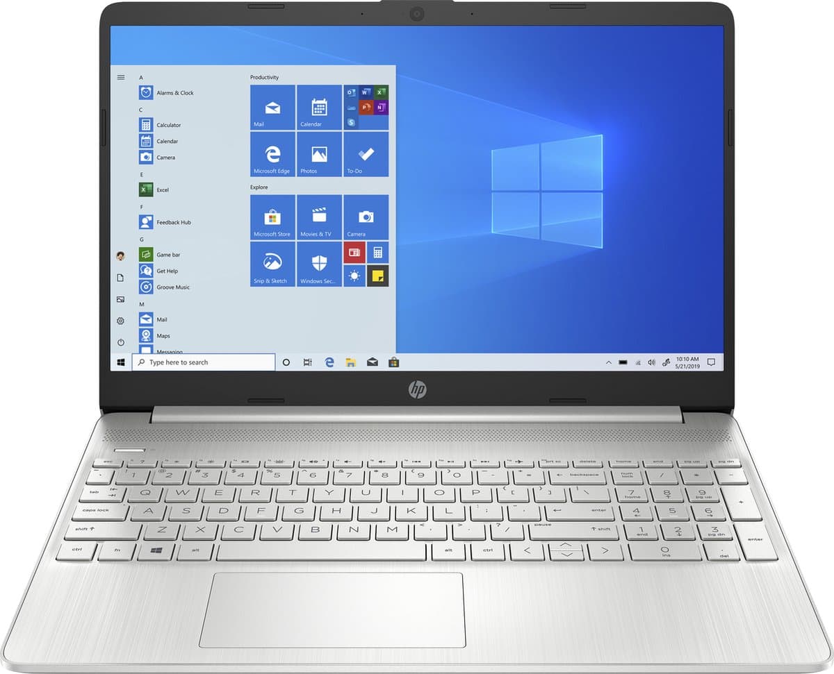 HP 15s-fq1045nd DDR4-SDRAM Notebook 39,6 cm (15.6") 1920 x 1080 Pixels Intel® 10de generatie Core™ i5 8 GB 256 GB SSD Wi-Fi 5 (802.11ac) Windows 10 Home Zilver — afbeelding 1