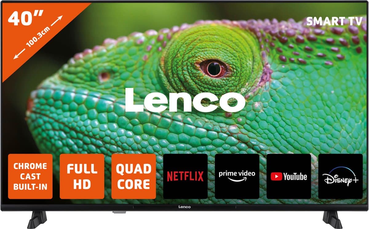 Lenco LED-4044BK - 40 inch - Smart TV- Full HD - Zwart — afbeelding 1