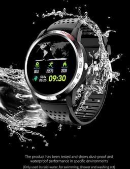 Belesy® Tachy - Smartwatch Dames - Smartwatch Heren - Horloge - 1.3 inch - Kleurenscherm - Stappenteller - Bloeddruk - Hart ECG - Mutli sport - Zilver - Blauw - Siliconen - Moederdag — thumbnail 9