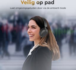 Golden Sound Tune - Draadloze Koptelefoon - Active Noise Cancelling tot 35 dB - Over ear hoofdtelefoon - Bluetooth - 65 uur batterijduur - Geschikt voor elke smartphone & laptop - Koptelefoons — thumbnail 8
