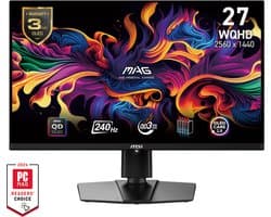 MSI MAG 271QPX QD-OLED E2 - QHD Gaming Monitor - 27 Inch - 240Hz - USB-C PD 15W