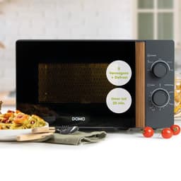 DOMO DO2920 Solo Microgolfoven “Wood You” - Magnetron - 20 L - 700 watt - Grijs - Houtlook Handvat — thumbnail 5