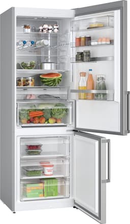 Bosch KGN49AIBT - Serie 6 - Koelkast - Koel-vriescombinatie - 203 x 70 cm - Extra breed - RVS - Energielabel B - Zeer stil- Total No Frost: Nooit meer ontdooien - VitaFresh XXL 0°C: houd etenswaren langer vers met extra ruime vershoudlades — thumbnail 11