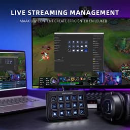 FIFINE - D6 - Mixer - RGB Studio Controller - 15 LCD Aanpasbare Toetsen - Podcast / Streaming / Gaming - Inclusief Gratis Software - Zwart — thumbnail 11