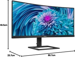 Philips 346E2CUAE - QHD Curved Ultrawide Monitor - USB-C 65w - EPEAT & TCO - 34 Inch — thumbnail 6
