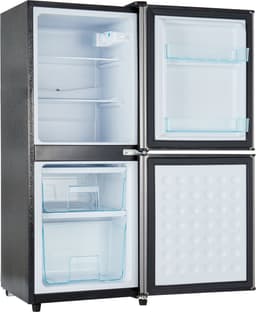Merax 106L Mini Koelkast met Vriesvak – Minikoelkast 60L Koelruimte en 46L Vriesruimte – 7 Temperatuurinstellingen – LED-Verlichting – Stil 45 dB – Zilver — thumbnail 17