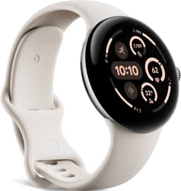 Google Pixel Watch 3 - Smartwatch - 45mm - Zilverkleurig/Wit — thumbnail 3