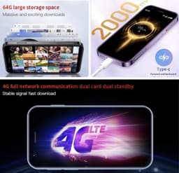mini smartphone- mobiele telefoon- superkleine -klein -4G -Snelste -mini- gsm -android 10 — thumbnail 3